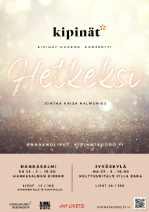 Kipinä-kuoron konsertin mainos