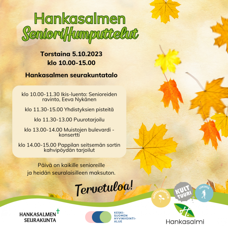 mainos Senioreiden humputtelusta, jossa päivän aikatulu