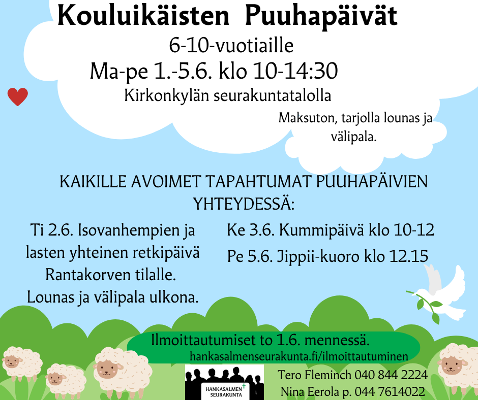 kouluikäisten puuhapäivien mainoskuva
